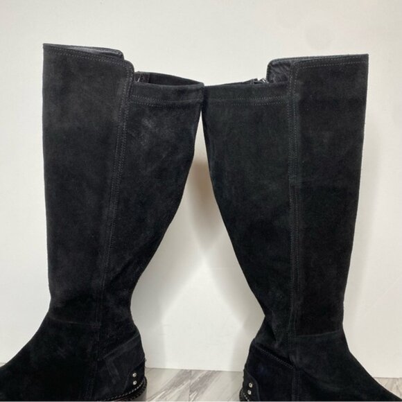 Aquatalia Omara Black Suede Tall Boot 10 - Picture 10 of 16